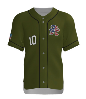 AOA Green Full Button Jersey